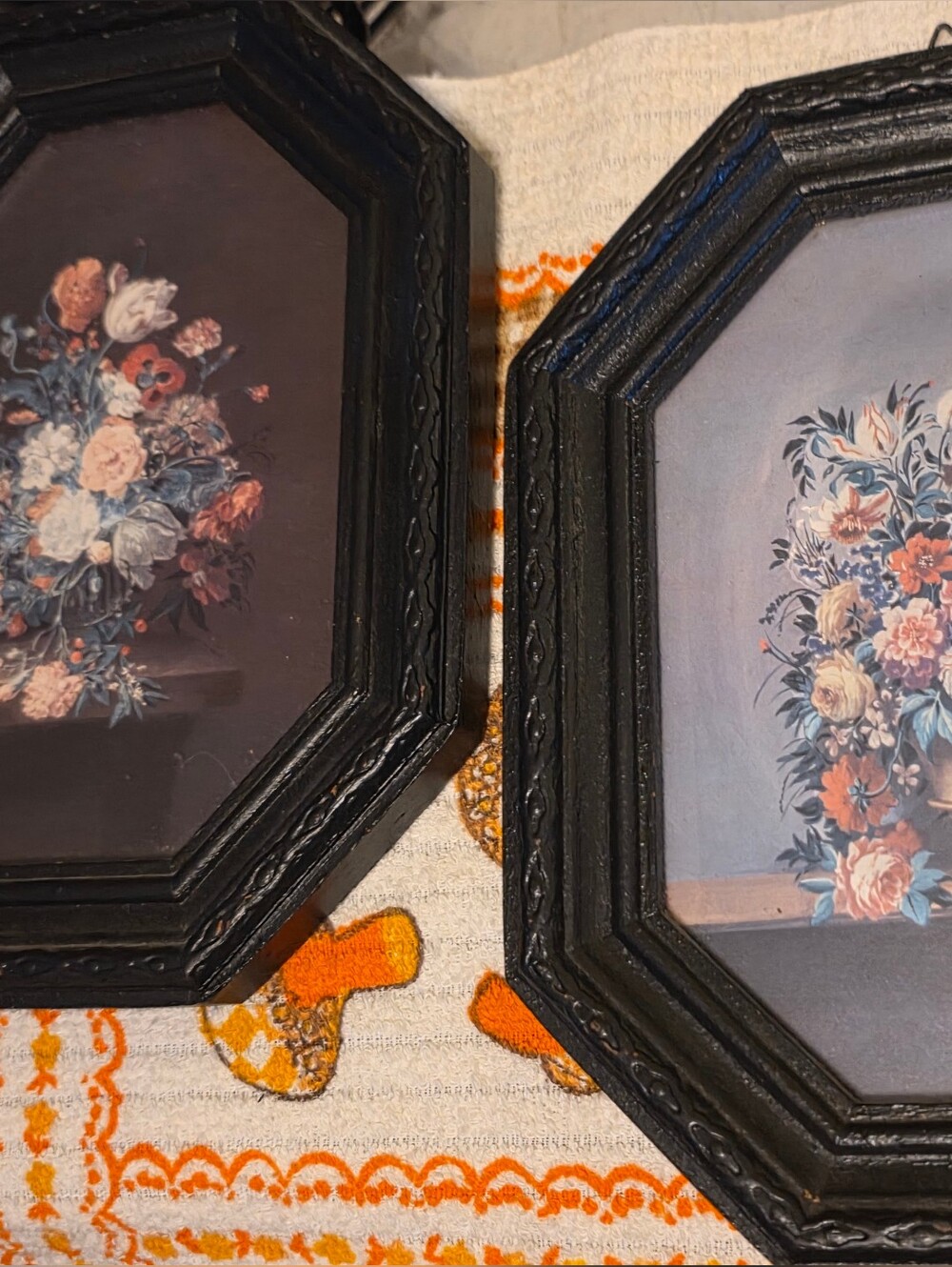 Vintage Pair of Florentine Framed Prints, Made In Italy, Grandmillennial